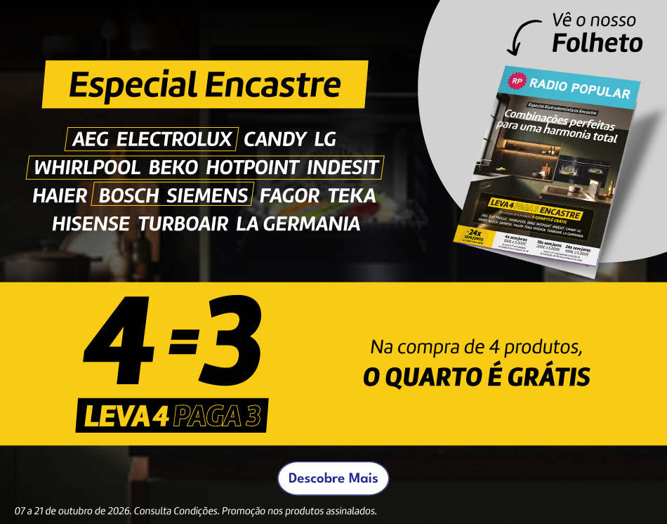 Leva 4 e Paga 3 em Encastre