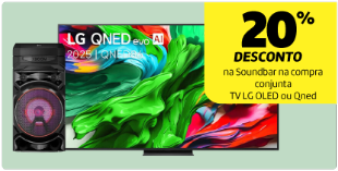 20% Desconto na Soundbar na compra conjunta TV OLED ou Qned 20% Desconto na Soundbar na compra conjunta TV OLED ou Qned