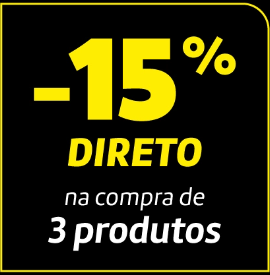 -15% Direto na compra de 3 produtos
