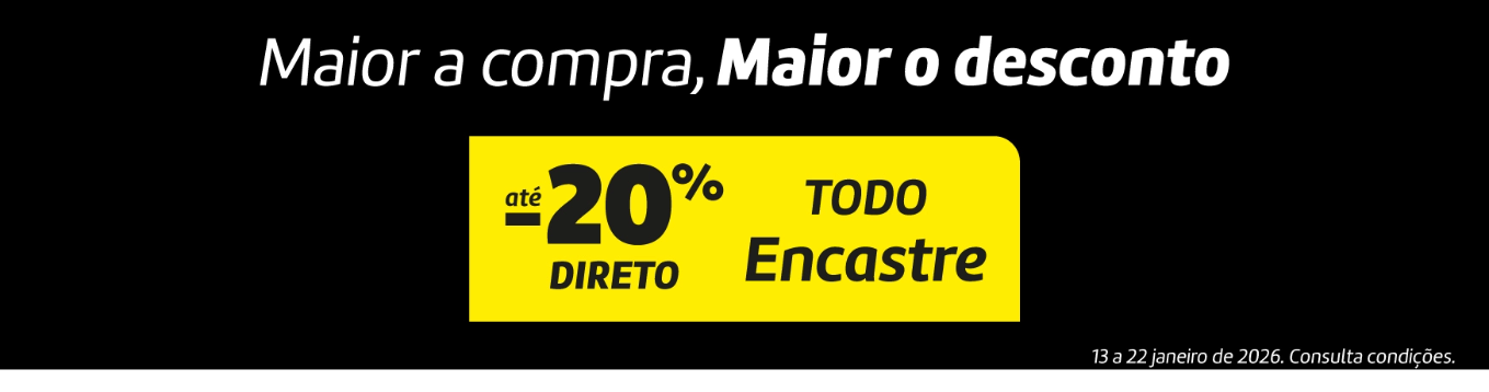 Até 20% Direto em todo o Encastre