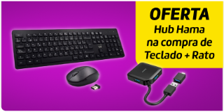 Oferta Hub Hama na compra de Teclado + Rato Oferta Hub Hama na compra de Teclado + Rato