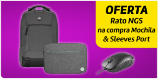 Oferta Rato NGS na compra de Mochila e Sleeves Port Oferta Rato NGS na compra de Mochila e Sleeves Port
