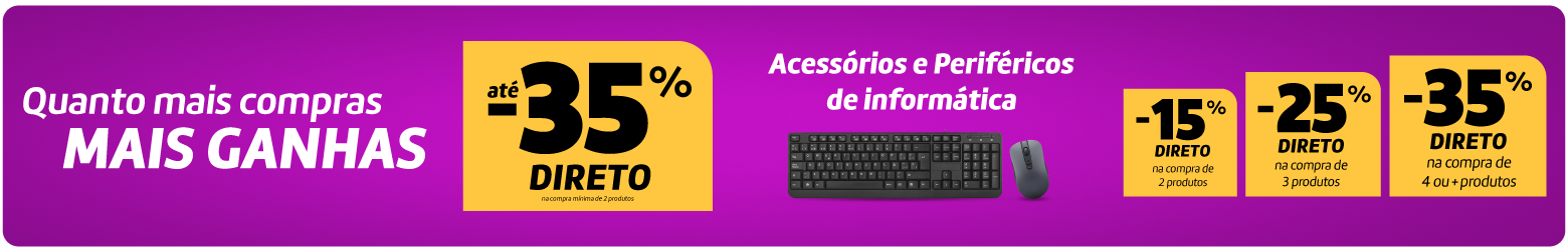 Até 35% Acessórios e Periféricos de Informática
