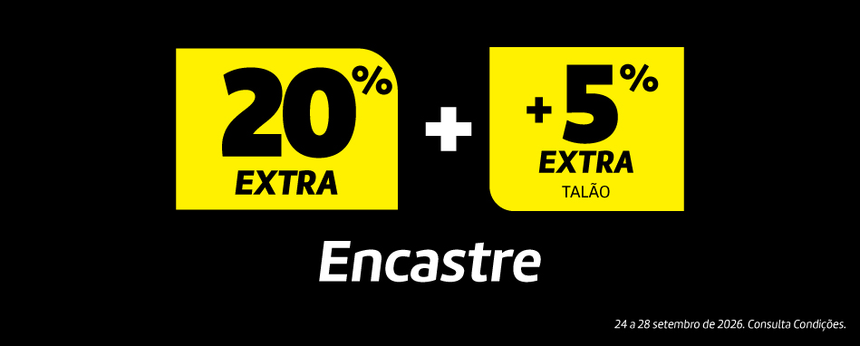 20% Extra + 5% Extra em Talão - Encastre AEG, Cata, Electrolux, Hisense, Teka e Flama 20% Extra + 5% Extra em Talão - Encastre AEG, Cata, Electrolux, Hisense, Teka e Flama
