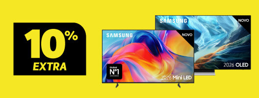 10% Desconto Extra em Televisões Samsung. 02 a 06 de setembro de 2026. Consulta condições. 10% Desconto Extra em Televisões Samsung. 02 a 06 de setembro de 2026. Consulta condições.