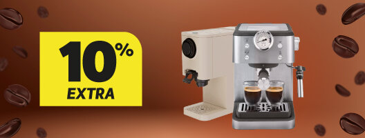 10% Desconto Extra em Maquinas Café Expresso. Utiliza o Código: CAFE10. 10% Desconto Extra em Maquinas Café Expresso. Utiliza o Código: CAFE10.