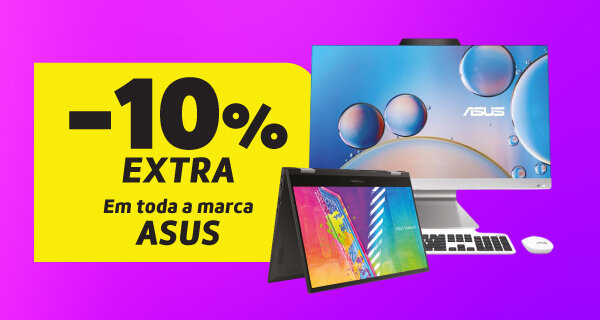 10% Desconto Extra em todos Portáteis, Desktops e All-in One Asus. Válido 25 a 28 setembro de 2025.