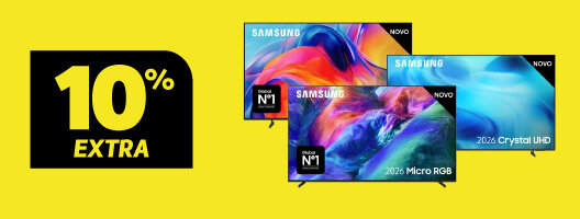 10% Desconto Extra em Televisões Samsung. 12 a 16 de agosto de 2026. 10% Desconto Extra em Televisões Samsung. 12 a 16 de agosto de 2026.