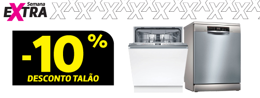 10% Desconto Talão em Máquinas Lavar Louça Bosch. Válido de 17 a 23 setembro de 2025.