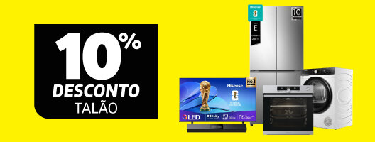 10% Desconto Talão Marca Hisense. Válido 05 a 09 fevereiro de 2026.