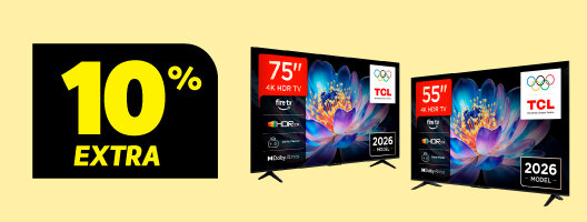 10% Desconto Extra em Televisões TCL. Utiliza o código:TV10
