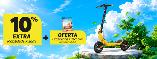 Especial Semana do Ambiente. 10% Extra em Mobilidade Xiaomi + Oferta Experiência Lifecooler. (No valor de 29,90€)