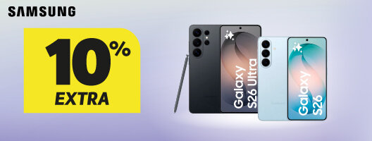 10% Desconto Extra em Smartphones Samsung S26 Series. 12 a 13 de setembro de 2026. 10% Desconto Extra em Smartphones Samsung S26 Series. 12 a 13 de setembro de 2026.