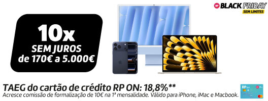 10x Sem Juros de 170€ a 5.000€. Válido 07 a 30 novembro de 2025.