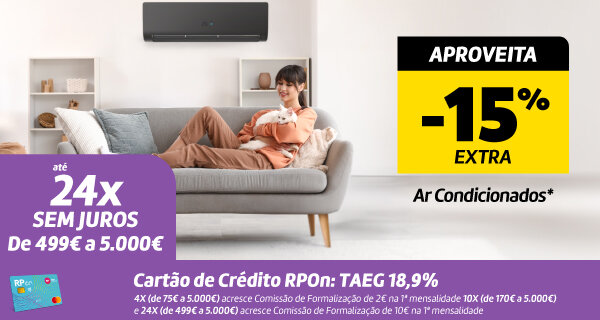 15% Desconto Extra em Todos Ar Condicionados. Válido 07 a 12 de janeiro de 2026.