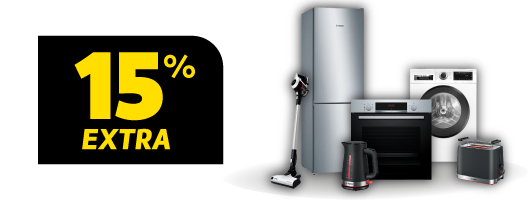 15% Desconto Extra em Eletrodomésticos Bosch. 06 a 11 de maio de 2026.