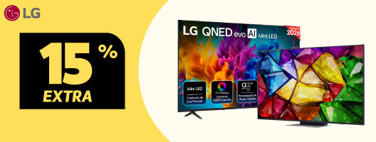 15% Desconto Extra em TV's LG. 09 a 11 outubro de 2026.
