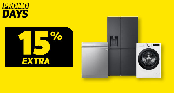 PromoDays. 15% Extra Grandes Eletrodomésticos LG Livre Instalação. Utiliza o código: LG15. 17 a 19 abril de 2026.