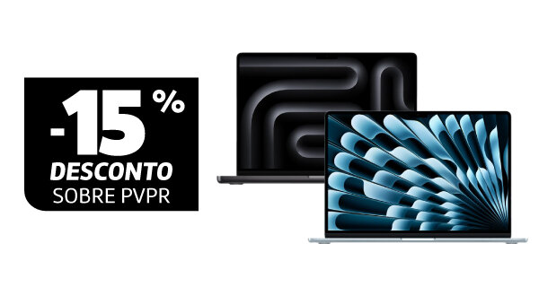 Apple Days | 15% Desconto Sobre PVPr em Todos MacBook Air e Pro. 08 a 17 maio de 2026