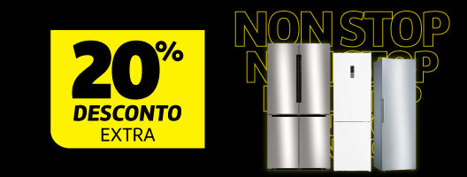 20% Desconto Extra em Frigoríficos, Combinados e Arcas Bosch e Siemens. Válido 11 a 23 de fevereiro de 2026.