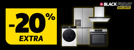 20% Desconto Extra Grandes Eletrodomésticos LG. Black Friday. Válido 27 novembro a 01 dezembro de 2025. 20% Desconto Extra Grandes Eletrodomésticos LG. Black Friday. Válido 27 novembro a 01 dezembro de 2025.