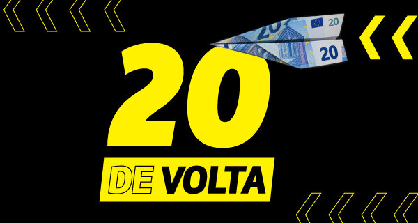 20 de Volta. Ganha 20€ em compras superiores a 100€. Todas as categorias de produto.