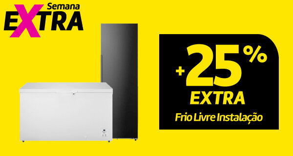 25% Desconto Extra em Todo Frio. Válido 20 e 21 setembro de 2025.