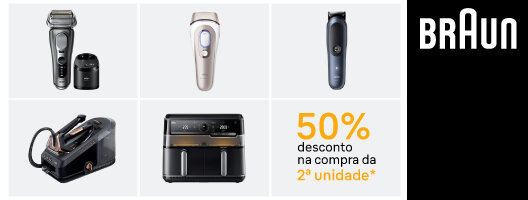 50% Desconto na compra da 2ª unidade Braun. Qualidade duradoura, Oferta limitada. 50% Desconto na compra da 2ª unidade Braun. Qualidade duradoura, Oferta limitada.