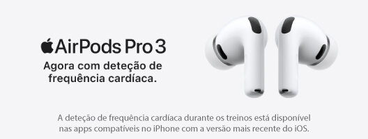 AirPods Pro 3. Agora com deteção de frequência cardíaca. Disponível a 19 setembro de 2025.