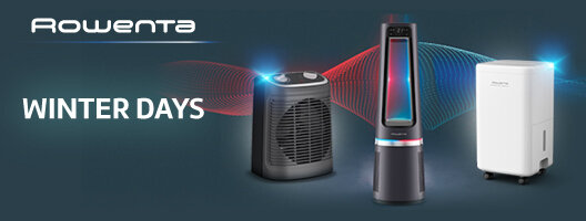 Aquecimento e Desumidificadores Rowenta. Válido de 15 dezembro de 2025 a 31 janeiro de 2026.