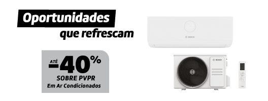 Até 40% Desconto Sobre PVPr em Ar Condicionados. Válido de 16 a 22 setembro de 2025.