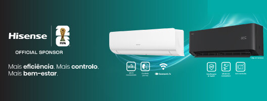 Ar Condicionados Hisense. Mais eficiência. Mais controlo. Mais bem-estar. 10 a 31 de março de 2026