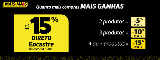 Até 15% Desconto Direto na compra de 2 ou mais Eletrodoméstico de Encastre da mesma marca. 30 de setembro a 06 outubro 2026 Até 15% Desconto Direto na compra de 2 ou mais Eletrodoméstico de Encastre da mesma marca. 30 de setembro a 06 outubro 2026