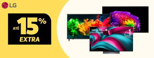Até 15% Desconto Extra em Televisões LG. Utiliza o código: 5LG | 10LG | 15LG. 13 a 16 de agosto de 2026.