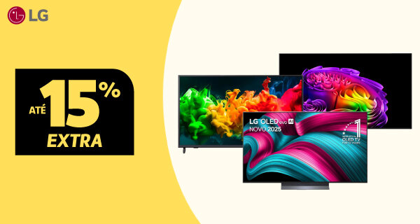 Até 15% Desconto Extra em Televisões LG. Utiliza o código: 5LG | 10LG | 15LG. 13 a 16 de agosto de 2026. Até 15% Desconto Extra em Televisões LG. Utiliza o código: 5LG | 10LG | 15LG. 13 a 16 de agosto de 2026.