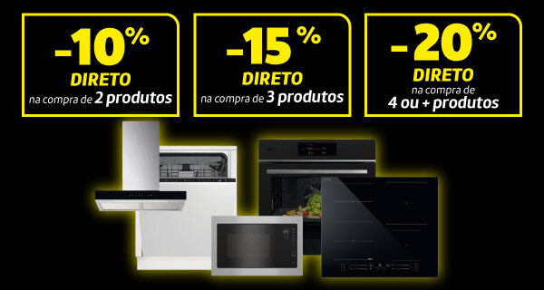 Até 20% Desconto Direto em Encastre AEG e Electrolux | Beko, Whirlpool e Hotpoint. Válido 04 a 09 de fevereiro de 2026.