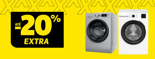 Até 20% Desconto Extra em Máquinas de Roupa. 13 a 26 janeiro de 2026.