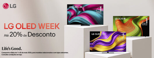 Até 20% Desconto extra em TV's LG. Utiliza o código: LG20 | LG15 | LG10 | LG5. Válido de 07 a 10 de maio de 2026.