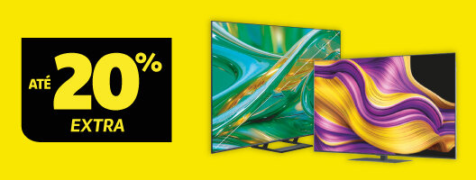 Até 20% Desconto Extra em Televisões. Utiliza o código: TV5 | TV10 | TV15 | TV20. 22 a 25 de maio de 2026. Até 20% Desconto Extra em Televisões. Utiliza o código: TV5 | TV10 | TV15 | TV20. 22 a 25 de maio de 2026.