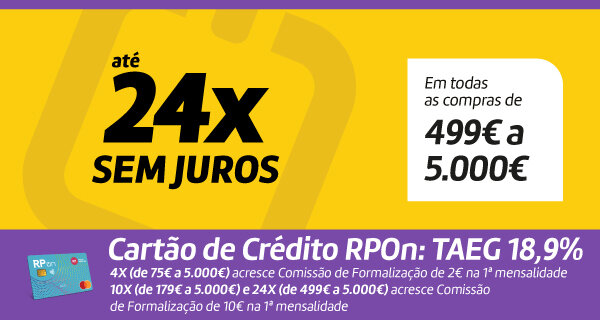 Até 24x Sem Juros. Válido de 13 a 26 janeiro de 2026.