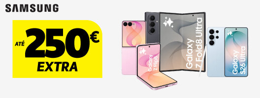 Até 250€ Desconto Extra em Smartphones Samsung Galaxy. Utiliza o código: SAMS100 | SAMS150 | SAMS250. 