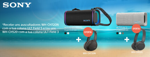 Oferta de uns Auscultadores Sony Na compra da tua nova Coluna Sony*