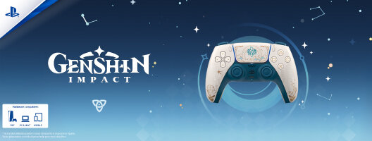 Novo Comando DualSense Genshin Impact. Disponível dia 25 fevereiro de 2026.