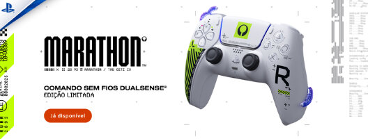 Lançamento DualSense - Marathon. Já Disponível. 05 de março a 05 de abril de 2026. Lançamento DualSense - Marathon. Já Disponível. 05 de março a 05 de abril de 2026.