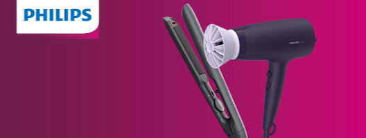 Até 35% desconto sobre PVPr Secadores e Alisadores de Cabelo Philips