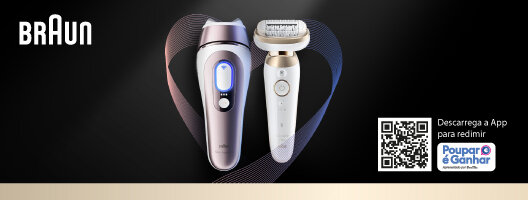 Até 120€ de Reembolso na compra de uma Depiladora Braun, Válido de 01 fevereiro a 30 abril de 2026.