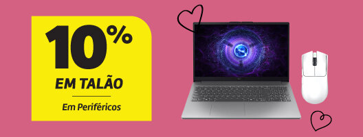 10% em Talão em Periféricos na compra de Portáteis. Válido de 03 a 14 fevereiro de 2026.