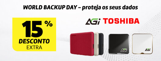 15% Desconto Extra em Discos rígidos Toshiba e AGI. Válido de 30 março a 05 abril de 2026. 15% Desconto Extra em Discos rígidos Toshiba e AGI. Válido de 30 março a 05 abril de 2026.
