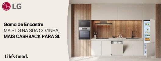 Oferta até 350€ de cashback em Encastre LG. Válido de 15 junho a 06 setembro de 2026. Oferta até 350€ de cashback em Encastre LG. Válido de 15 junho a 06 setembro de 2026.