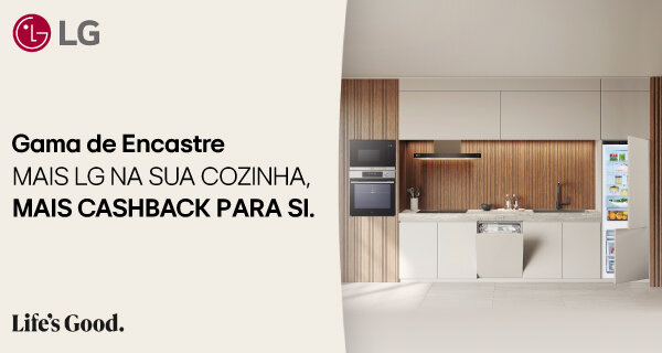 Oferta até 350€ de cashback em Encastre LG. Válido de 15 junho a 06 setembro de 2026. Oferta até 350€ de cashback em Encastre LG. Válido de 15 junho a 06 setembro de 2026.
